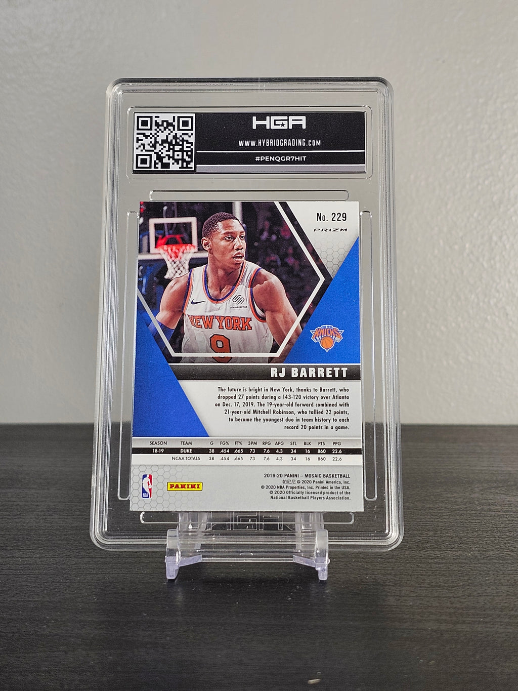 RJ Barrett Graded Card